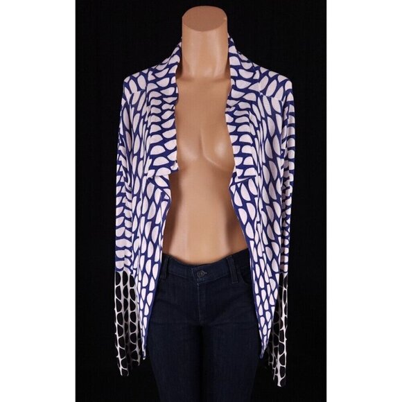 Diane von Furstenberg Yenee Mesh Jacket Size Medium Lagenlook - Picture 1 of 9